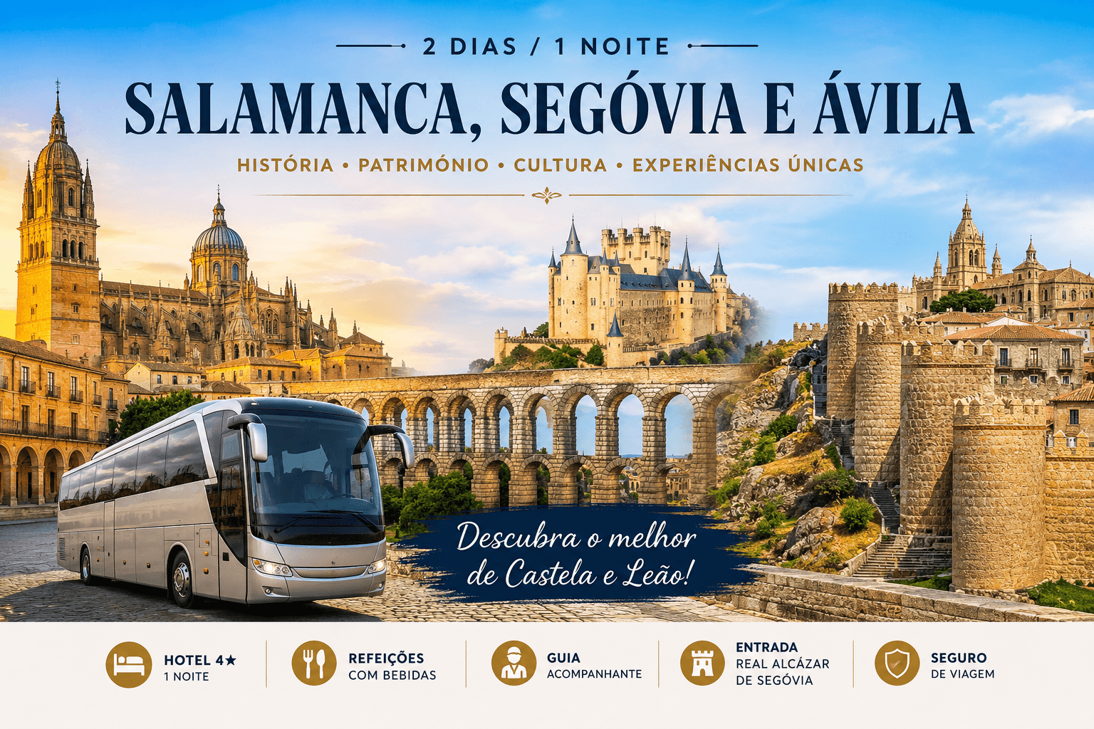 Descubra Salamanca, Segóvia e Ávila